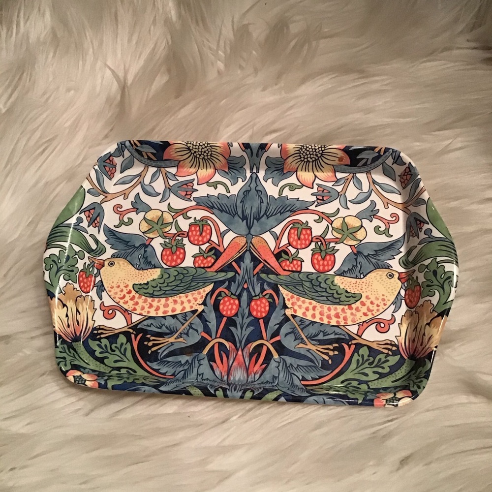 Pimpernel William Morris Strawberry Thief Botanical Bird Tray